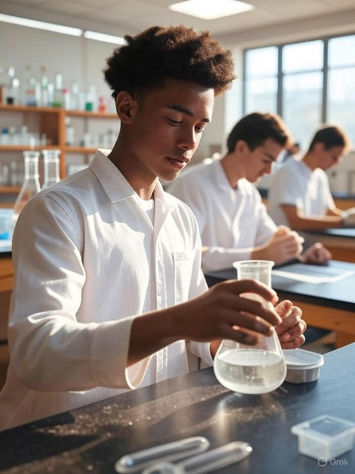 chemistry students in lab