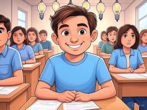 Students on exam
